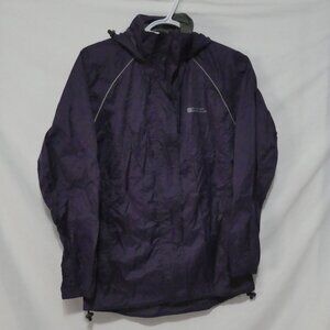 MOUNTAIN WAREHOUSE | size 2 | Purple Nylon Long Sleeve High Neck Hooded Jacket